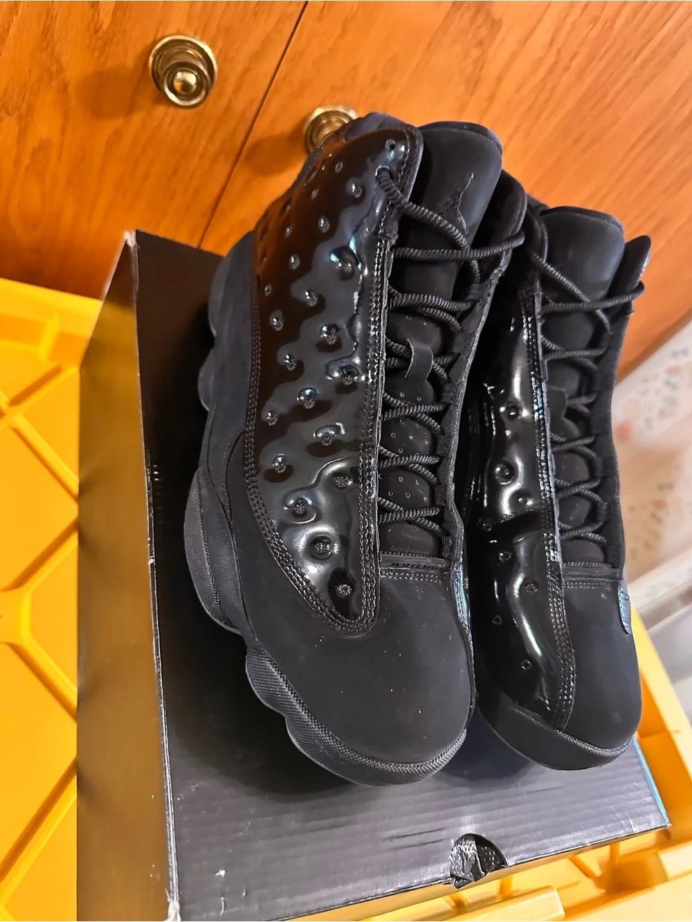 NIKE AIR JORDAN 13 RETRO CAP & GOWN RETRO BLACK LEATHER 414571-012 SIZE 13